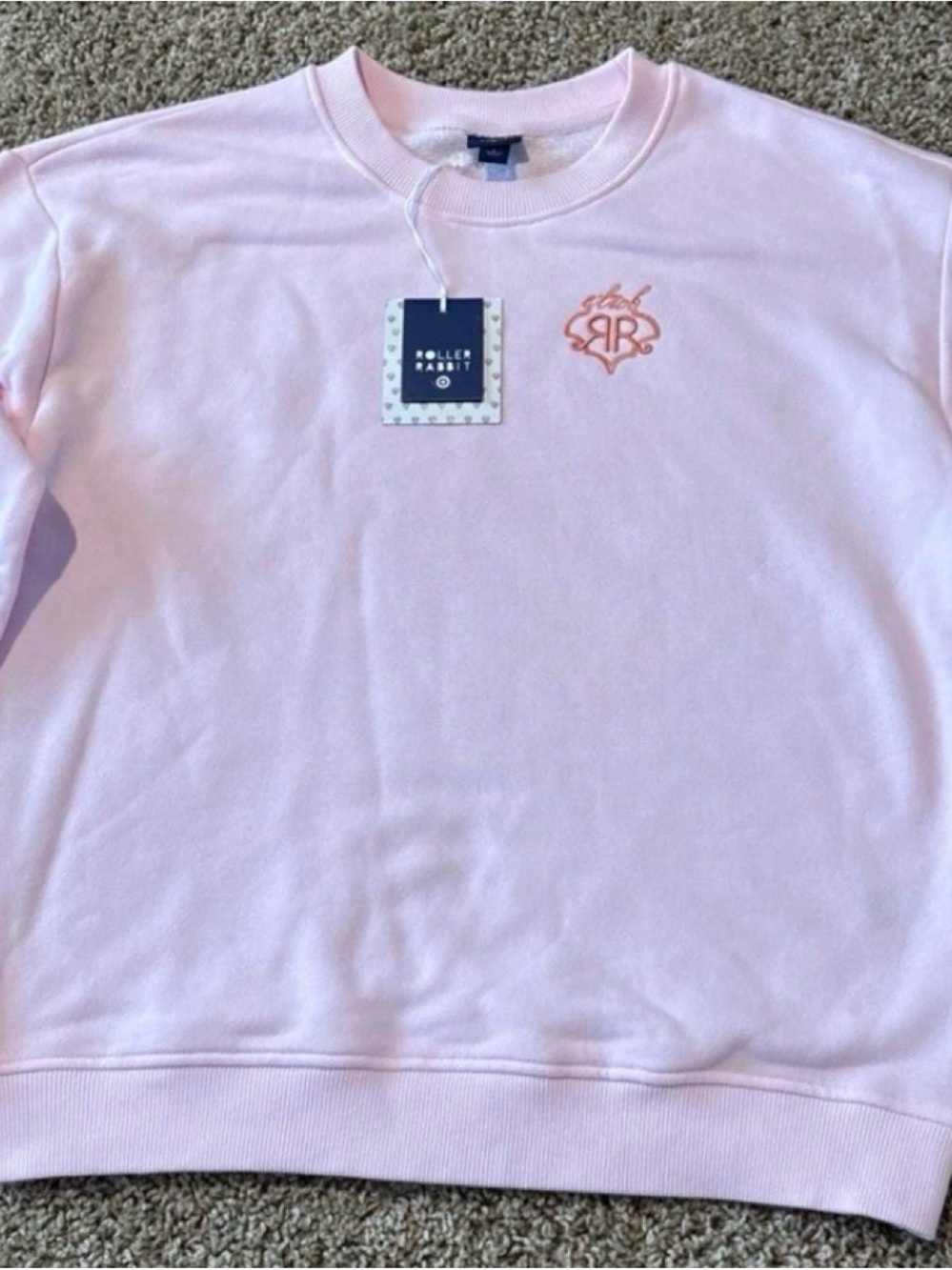 Roller Rabbit  Pink Crewneck Sweatshirt NWT XXS